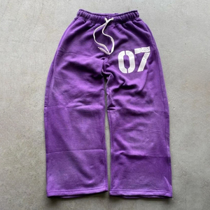 OEM Custom Manufacturer Baggy <b>Jogger</b> Custom Printing Unisex Track Pants Streetwear French Terry <b>Cuffed</b> Sweatpants - Product Image 4