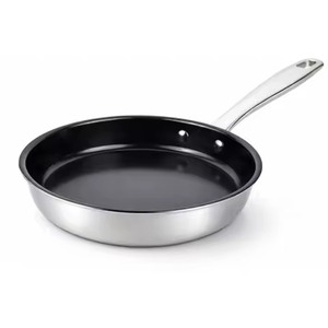 Brushed Finish Tri Ply Stainless Steel Frying Pan Ergonomic Handle Cooking Pan For Everyday Kitchen Searing And Browning - Product Image 3