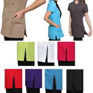 Tunique de salon à faible MOQ, tenue de travail pour la santé, uniforme de salon de manucure, uniforme d'esthéticienne, uniforme de coiffure, uniforme de masseur, uniforme de spa, hauts professionnels - Product Image 4