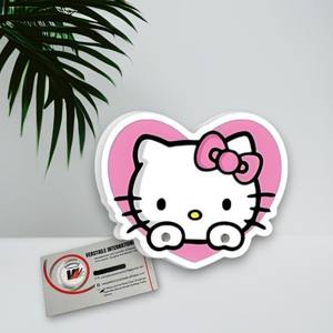 แผ่นแม่เหล็กติดขนตาอะคริลิคทรงรูปไข่ลายเฮลโลคิตตี้น่ารัก ลายหัวใจ ดอกไม้ ผีเสื้อ แบรนด์ส่วนตัว ใช้ซ้ำได้ เป็นมิตรกับสิ่งแวดล้อม กันน้ำ - Product Image 1
