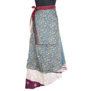 Nuevo Vestido Reversible de Seda Mágica para Jardín, Falda Larga Envolvente, Falda Mágica India - Product Image 5