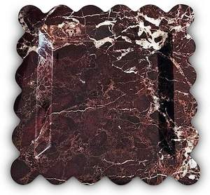 Plateau de service en marbre artisanal avec finition lisse pour la présentation de plats gastronomiques et option cadeau exclusive - Product Image 2