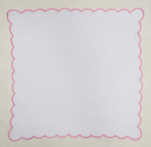Serviette en lin faite à la main avec bord festonné brodé, serviette de table en lin de luxe, serviette de table pour mariage, décoration de table - Product Image 6