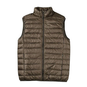 GENERSA SPORTS Gilet matelassé bleu marine pour homme, col montant, fermeture éclair, coupe-vent, décontracté, coupe régulière, couleur unie, hiver - Product Image 5