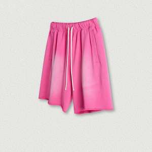 Pantalones Cortos de Moda 2026, Estilo Vintage, con Borde Crudo, Felpa Francesa, 100% Algodón, Casuales, para Hombre, para Correr, Fitness, Lavado Ácido - Product Image 6