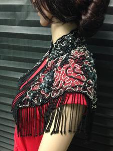 FQC Women Baby Tee Rhinestone Fringe Crop <b>Top</b> Vest Crew Neck Going Out Rhinestone <b>Top</b> Women - Product Image 6