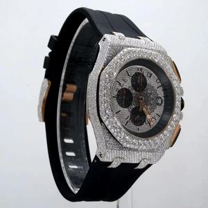 For Gold Gift Jewelry Luxury Diamond <b>Watch</b> <b>Case</b> 28mm Analog Quartz Moissanite Silver Band Sapphire Crystal ETA Movement 10m - Product Image 1