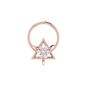 AJRETAIL 0.03 กะรัต ทรงกลมเจียระไนแบบบริลเลียนท์ รูปดาวน่ารัก ต่างหูทอง 14K สำหรับผู้หญิง ความใส VS-SI - Product Image 2