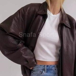 2026 Adjustable Price Women Leather Jackets Professional Manufacture Best Quality Leather Jackets For Online sale in low price - Product Image 3
