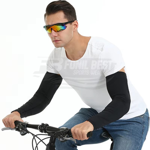 Manguitos de compresión transpirables con protección UV personalizados para deportes, baloncesto, fútbol, ciclismo, unisex, alta calidad - Product Image 2