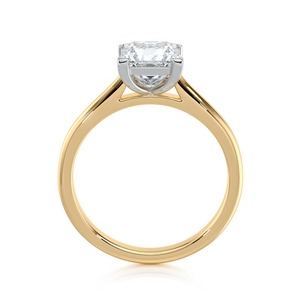 Anillo de Compromiso con Diamante Cultivado en Laboratorio de 2.15 Quilates, Corte Princesa, Oro Amarillo, Solitario, Joyería Personalizada al por Mayor OEM - Product Image 4