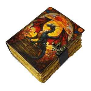 Cuadernos de Cuero Vintage Hechos a Mano con Acabado Rústico para Hombres y Mujeres, Libro de Cuero sin Líneas con Papel Artesanal, 300 Páginas, Libro de Cuero Suave - Product Image 5