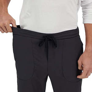 Pantalones Deportivos Negros de Punto para Hombre con Franja Lateral, Cintura Elástica con Cordón, Pantalones Casuales para Correr, Pantalones Deportivos - Product Image 5