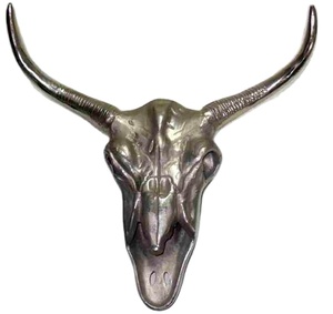 Cabeza de animal de montaje en pared ecológica de búfalo plateado para decoración de hotel y oficina - Product Image 1