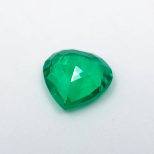 Pierre précieuse émeraude colombienne cultivée en laboratoire, 1,20 carat, taille cœur, facettée, pierre lâche, marque HAYAAT GEMS, 8x8x3mm, pour la fabrication de bijoux - Product Image 6