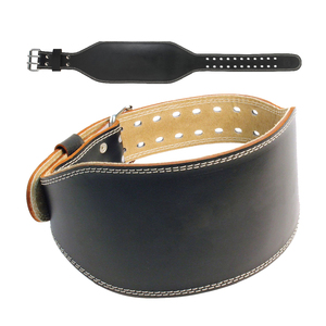 Cowhide Leather Gym Training Belt Buckle Double Prong <b>Back</b> <b>Support</b> Non-Slip Fitness Customizable Logo Body Building Custom - Product Image 5