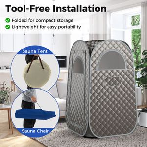 Generador de Vapor Gris para Sauna en Casa, para Relajación Spa, Incluye Manta de Sauna - Product Image 6