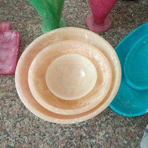 Ensemble de bols en résine indiens faits à la main, trois tailles, nouveau style, décoration de luxe pour la maison - Product Image 1