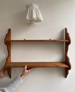 Solid Wooden Wall Mounted <b>Shelves</b> For Living Room Bedroom Office Kitchen And Bathroom Storage - Product Image 5