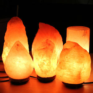 Modern Himalayan <b>White</b> Salt Lamp USB <b>Bedside</b> <b>Table</b> Light with Dimmer Switch Natural Rock Salt Brick Block - Product Image 4