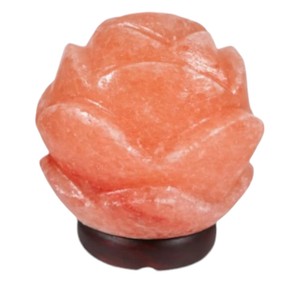 Lámpara de Sal del Himalaya Ecológica Tallada en Forma de Flor, Artesanía Natural para Decoración del Hogar con Feng Shui - Product Image 5