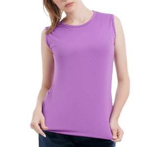 Camiseta Deportiva Ligera Personalizada para Mujer, Sin Mangas, para Entrenamiento, Gimnasio, Ejercicio, Proveedor Mayorista - Product Image 1