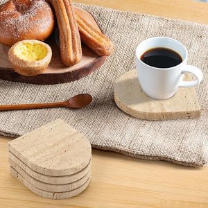 natural white marble round coaster gold <b>christmas</b> <b>tree</b> inlay drink coaster stone coaster cup coaster coffee coaster tea coaster - Product Image 5
