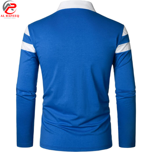 เสื้อโปโลผู้ชายแขนยาวลายทางพิมพ์ลายแบบซับลิเมชั่น แห้งเร็ว สไตล์ลำลอง สำหรับขายส่งในตลาดฤดูใบไม้ผลิ - Product Image 2