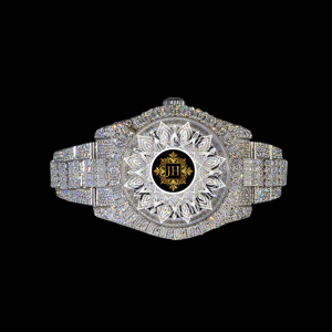 Reloj de Diamantes Moissanite VVS Premium para Hombre o Mujer con Elegante Engaste de Piedras para Uso Casual y Formal Disponible para la Venta - Product Image 4