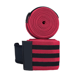 Factory Price Customized Elastic Knee Wraps Logo Natural Rubber/<b>PVC</b> Brace Squats Unisex Gym Training Powerlifting Professional - Product Image 2