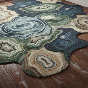 Modern Irregular Abstract Area Rug Geode Pattern Soft Tufted Carpet for Living Room Bedroom Stylish Durable Non Slip <b>Floor</b> Rug - Product Image 5