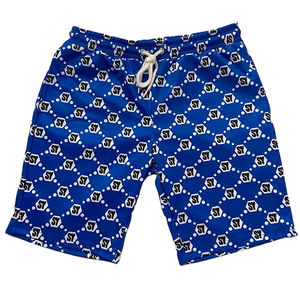 Short de bain imprimé pour hommes avec taille élastique et cordon de serrage, short de plage à séchage rapide pour l'été - Product Image 1