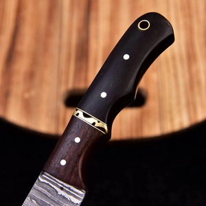 Handmade Damascus Fillet <b>Knife</b> with Premium Wood Handle – Razor <b>Sharp</b> Boning & Fishing <b>Knife</b> – Custom Pattern Steel Blade - Product Image 3