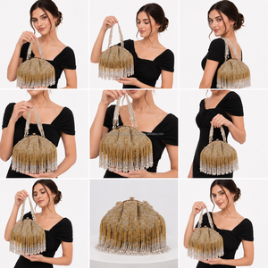 Bridal Potli Bag <b>Wedding</b> Beaded Handmade Fashion Evening <b>Clutch</b> Party Nylon Lining Portable Durable - Product Image 4