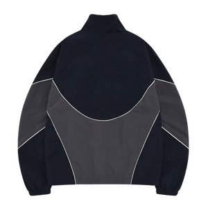 Custom Zip up Embroidered Logo Retro Nylon <b>Track</b> <b>Jacket</b> With Piping Blank Softshell Outdoor <b>Jacket</b> Windbreaker <b>Men</b> - Product Image 2