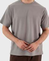 T-shirts en tricot surdimensionnés vintage à logo personnalisé, poids lourd, 250g, 100% coton, unisexe, luxe, écologiques, respirants