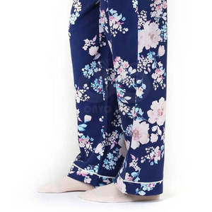 Pijamas con Logotipo Personalizado para Mujer, Conjunto de Ropa de Dormir, Estampado Floral, Algodón Transpirable, Ropa de Dormir Femenina - Product Image 6