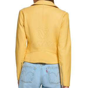 แจ็คเก็ตหนังผู้หญิงคุณภาพดีที่สุด ขายดีที่สุด MOQ ต่ำ สำหรับขายออนไลน์ ดีไซน์ล่าสุด ระบายอากาศได้ดี - Product Image 4