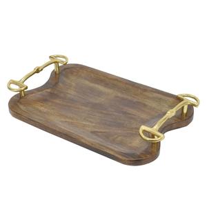 Plateaux en bois écologiques pour servir les aliments, plateaux décoratifs avec poignée en forme d'étrier de cheval, dernier modèle de plateau de service, fournitures pour restaurants - Product Image 4