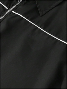 Men's 2 Piece Summer Outfits Graphic Zip Up Short Sleeve Collared Shirt and Shorts <b>Set</b> Casual Tracksuit - Product Image 5