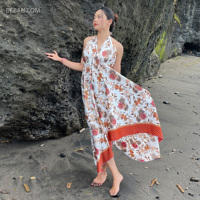 Belle robe personnalisée florale polynésienne en satin Bc Bali pour femmes haute qualité élégance été 2025 adultes