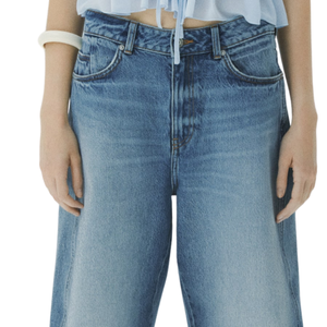 Jeans de Mezclilla de Cintura Alta para Mujer, Corte Recto, Pantalones Casuales de Moda, Cómodos para el Día a Día, Ropa Personalizada al por Mayor - Product Image 3