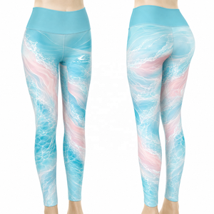 Leggings Deportivos de Cintura Media, Largos, con Estampado por Sublimación, Elásticos, Transpirables, de Secado Rápido, con Protección UV, para Yoga - Product Image 2