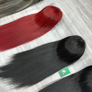 Peluca recta natural superventas al por mayor de 28 pulgadas, pelo virgen completo, peluca con parte en U de color degradado con encaje transparente suizo HD - Product Image 1