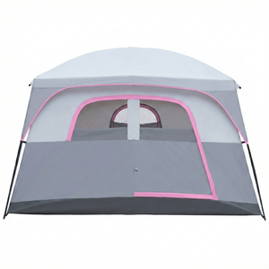 Tenda da Campeggio Familiare a Doppio Strato per 6 Persone, Impermeabile e Antivento, Facile da Montare, 1 Porta in Rete e 5 Pareti Grandi in Rete per Avventure all'Aperto - Product Image 2