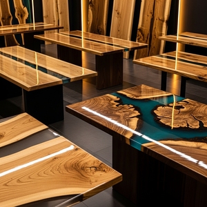 อีพ็อกซี่เรซิ่นใสสำหรับเคลือบผิวเฟอร์นิเจอร์ไม้  ให้ความเงางามสูง  ปรับระดับได้เอง  ป้องกันรอยขีดข่วน  เคลือบผิวไม้ - Product Image 4