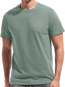 เสื้อยืดคอกลมโอเวอร์ไซส์ผู้ชาย ผ้าคอตตอนหนา ทรงหลวม ไหล่ตก สวมใส่สบาย แขนปกติ ระบายอากาศดี ด้านหน้าเรียบ - Product Image 5