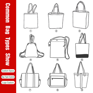 Sac fourre-tout décontracté en forme de U, imprimé sur mesure, en toile de coton, sac de shopping écologique réutilisable pour les courses - Product Image 4