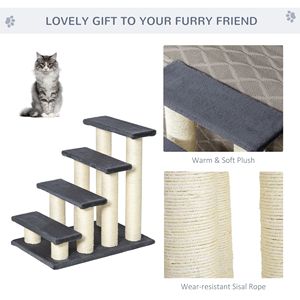 Albero per Gatti Moderno di Lusso con 4 Livelli, Cuccia per Gatti in Legno Ecologico, Tiragraffi Sicuro e Carino in Sisal per Letti Alti - Product Image 4