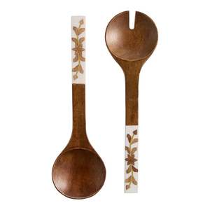 Servidor de ensalada de madera y resina de la mejor calidad para servir ensaladas en el hogar, la cocina, fiestas y eventos a precio de fábrica al por mayor. - Product Image 2